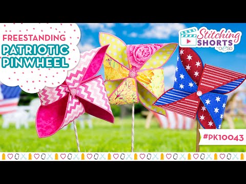 This Freestanding Pinwheel Machine Embroidery Project is Tons of Fun!