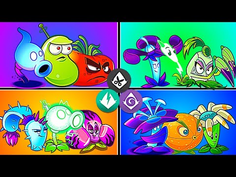 Random 4 Team Plants Shadow + Electric + Spear - Which Team Will Win? - PvZ2 Team Plants Battles