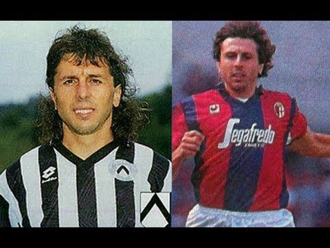 UDINESE-BOLOGNA 4-0 DOPPIETTA DI MARRONARO. DOPO 6 ANNI IN ROSSOBLU NON ESULTA SERIE B 1992