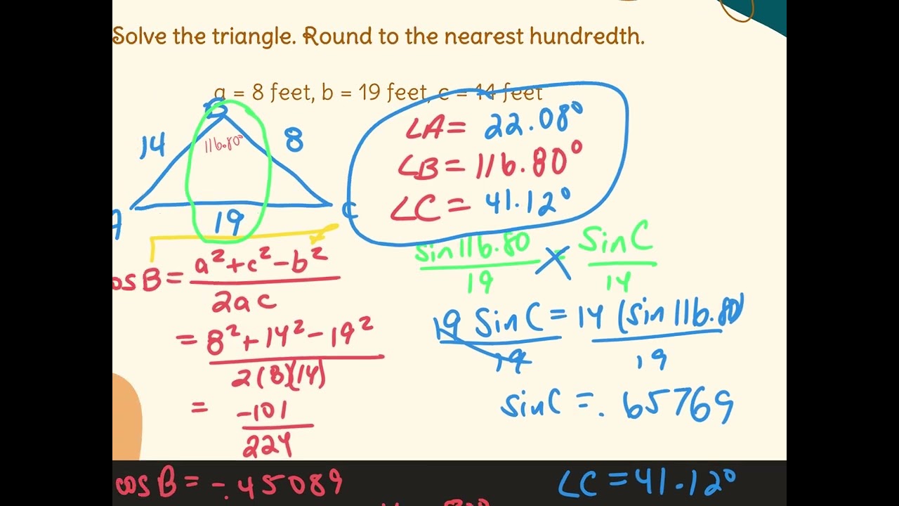 04.23 Alg2H 8.2 Law of Cosines