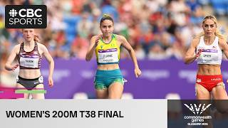 Canada's Natalie Thirsk in women's 200m T38 final on Day 9 of 2026 Commonwealth Games