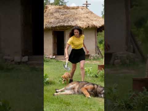 Series #131: Girl Saves Puppy from Wild Wolf! #animals #shorts #wildlife #korea