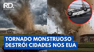 TORNADO GIGANTE Devasta 3 Estados nos EUA e Deixa Rastro de Destruição | Rastro da Notícia