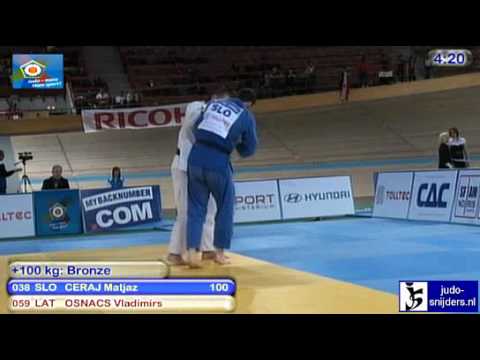 Judo 2010 World Cup Vienna: Matjaz Ceraj (SLO) - Vladimirs Osnacs (LAT) [+100kg] bronze.