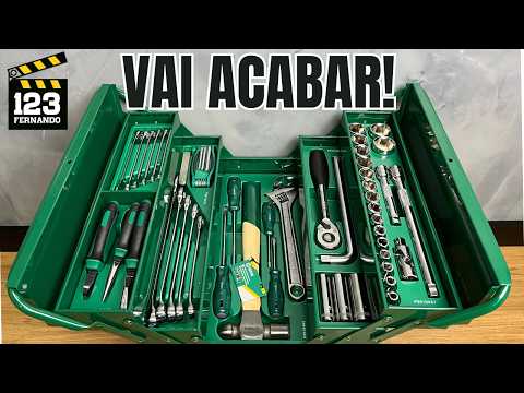 O DIFERENCIAL DE UMA CAIXA DE FERRAMENTAS ORGANIZADA. CAIXA DE FERRAMENTAS  SANFONADA SATA 70 PEÇAS