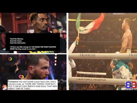 EPIC: JERMALL CHARLO & CALEB PLANT REACTION TO CANELO ALVAREZ STOPPING B.J. SAUNDERS IN THE 8TH RD !