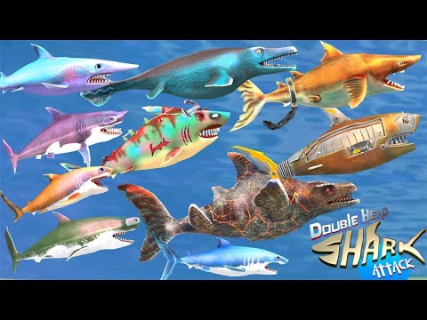 Double Head Shark Attack - Multiplayer - All Sharks Unlocked - Android Gameplay 2020