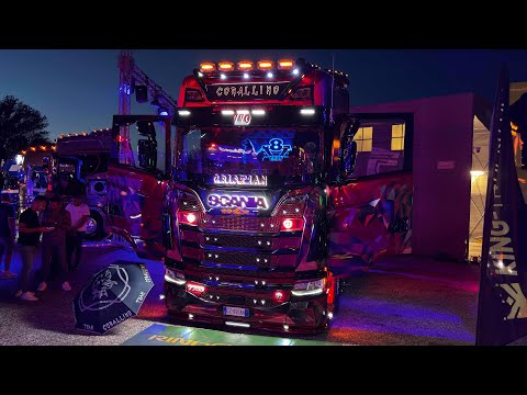 Nuovo Scania 770S Team Corallino | Interni ed Esterni del Camion con Luci Notturne