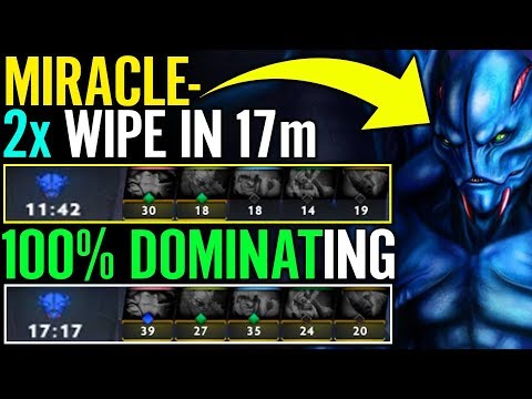 Strongest Early Hero Night Stalker played by MIRACLE 2x WIPE in 17 Min Dota 2
