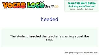 Video thumbnail for heeded