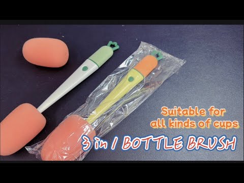 3 In 1 Sponge Brush Bottle Cleaner