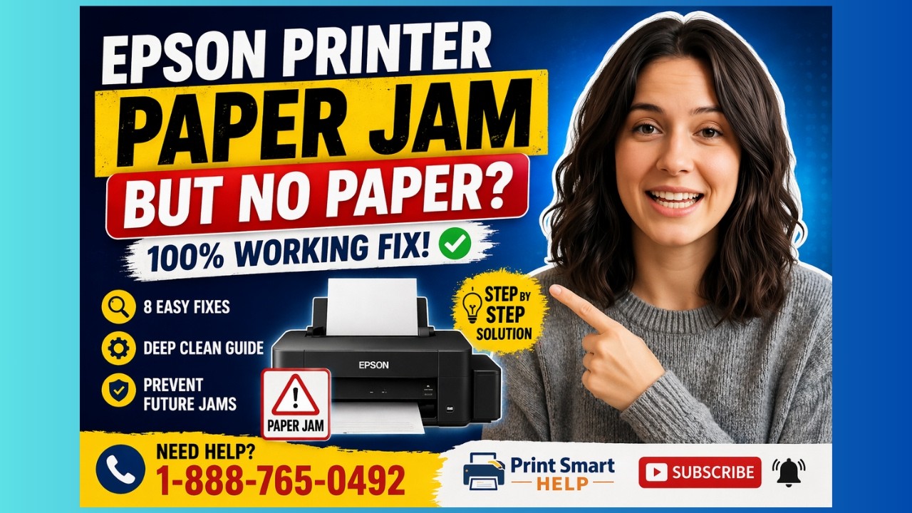 Fix  Epson Printer Paper Jam Error when there is no paper? Print Smart Help