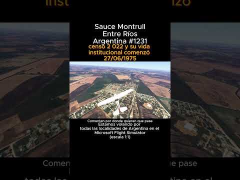 Sauce Montrull, Entre Ríos desde el Microsoft Flight Simulator #saucemontrull #entrerios #msfs