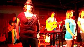 Fay Ray on stage with Nathan Johnson 7-30-2010