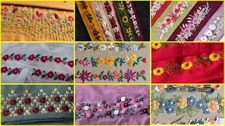 2026 Hemline embroidery border / floral borderline embroidery for tablecloth/ bedsheets/ dupatta