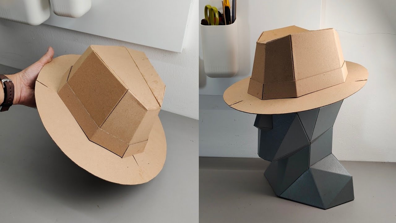 Fedora Hat Cardboard Template – DIY Costume and Themed Parties Pattern (PDF, SVG, Resizeable) – Craft No. 3446 Video Walkthrough