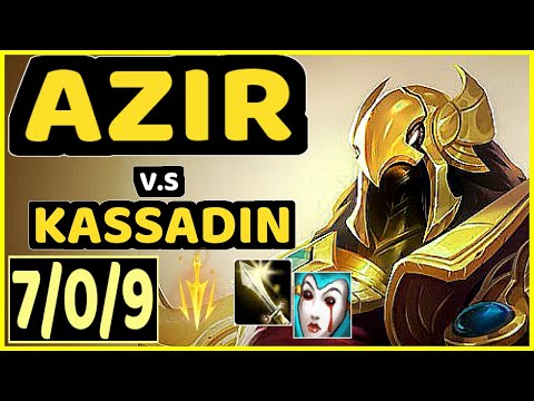 ABBEDAGGE (AZIR) vs KASSADIN - 7/0/9 KDA MID CHALLENGER GAMEPLAY - EUW