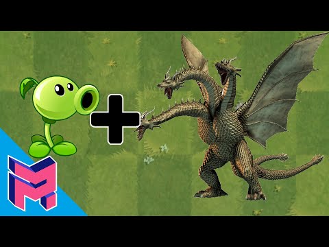 King Ghidorah + Peashooter - Plants vs Zombies Animation