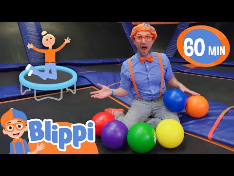 Blippi Visits An Indoor Trampoline Park and Learns Colors \u0026 More! | Educational Videos for Kids