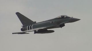 preview picture of video 'Typhoon FGR4 Flypast at Yeovilton 26th July 2014'