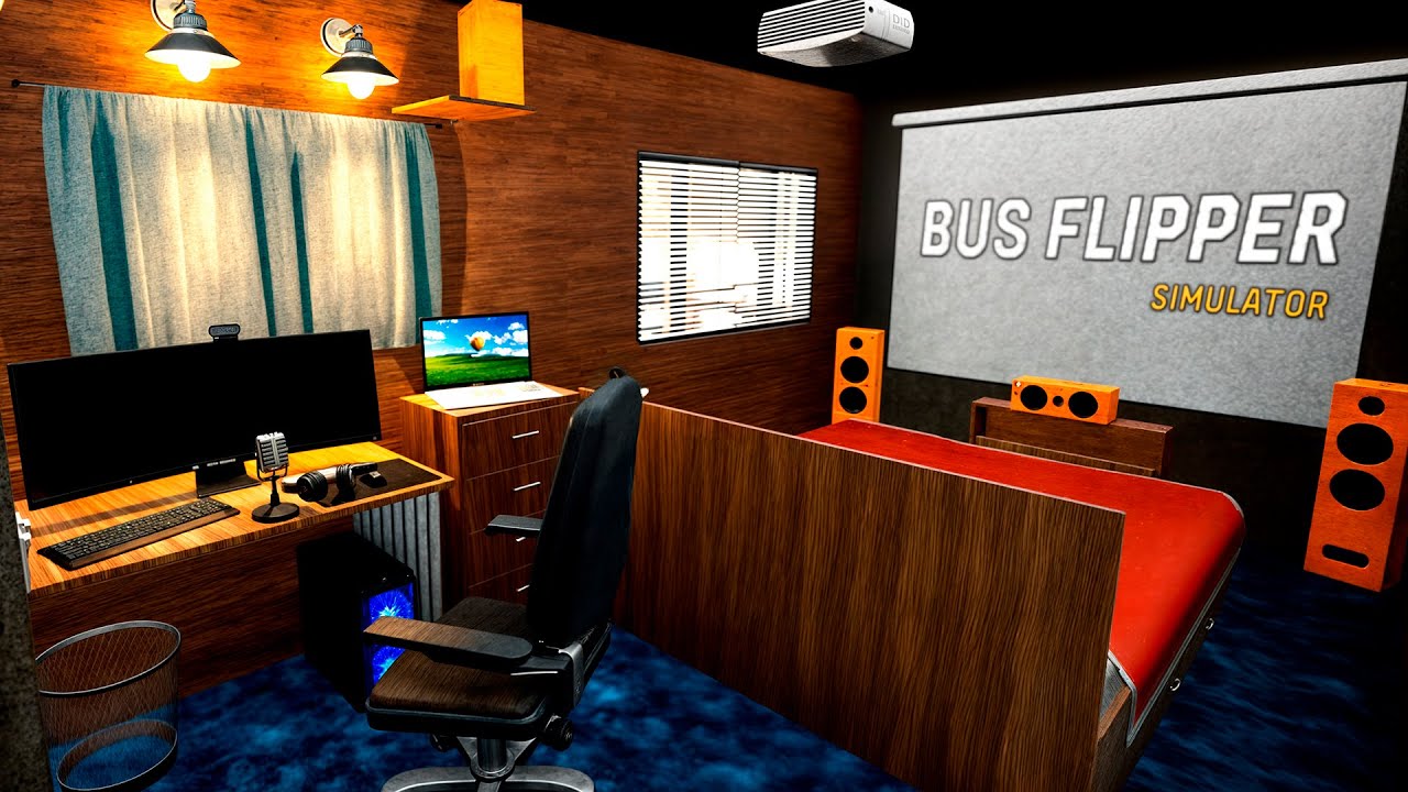 Meu MOTORHOME virou um CINEMA GAMER! - Bus Flipper Simulator #4