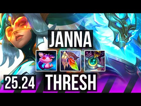 JANNA & Kai'Sa vs THRESH & Jinx (SUP) | Good KDA: 3/1/22 | EUW Master | 25.24