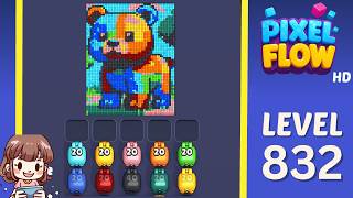 Pixel Flow Level 832 Solution Walkthrough