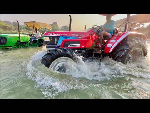 Full of Fun washing my Tractors in River Mahindra Arjun NOVO 605 | Sonalika 60 Rx | John Deere