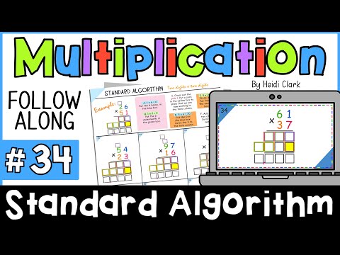 How to do the Standard Algorithm multiplication  61 x 37 (question #34)