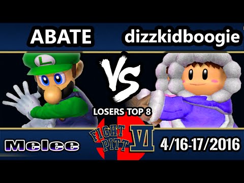 FPVI - Abate (Luigi) Vs. dizzkidboogie (Ice Climbers) SSBM Losers top 8 - Smash Melee