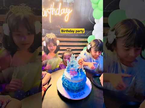 happy birthday #friend birthday  party #elsa cake#birthday cake#games#fun