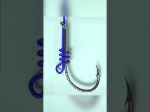 Как привязать крючок способ №1 | Самоделки для рыбалки | Рыболовные узлы | #Shorts