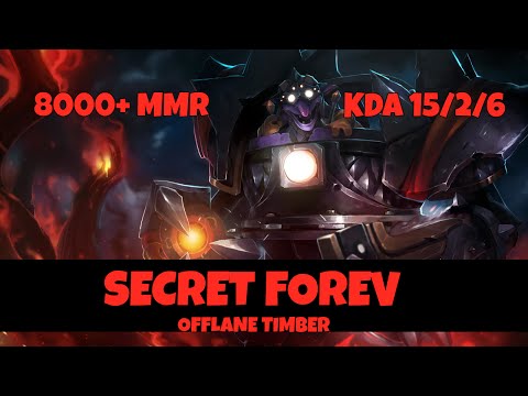 Secret.FoREv plays offlane Timbersaw. 8000 MMR