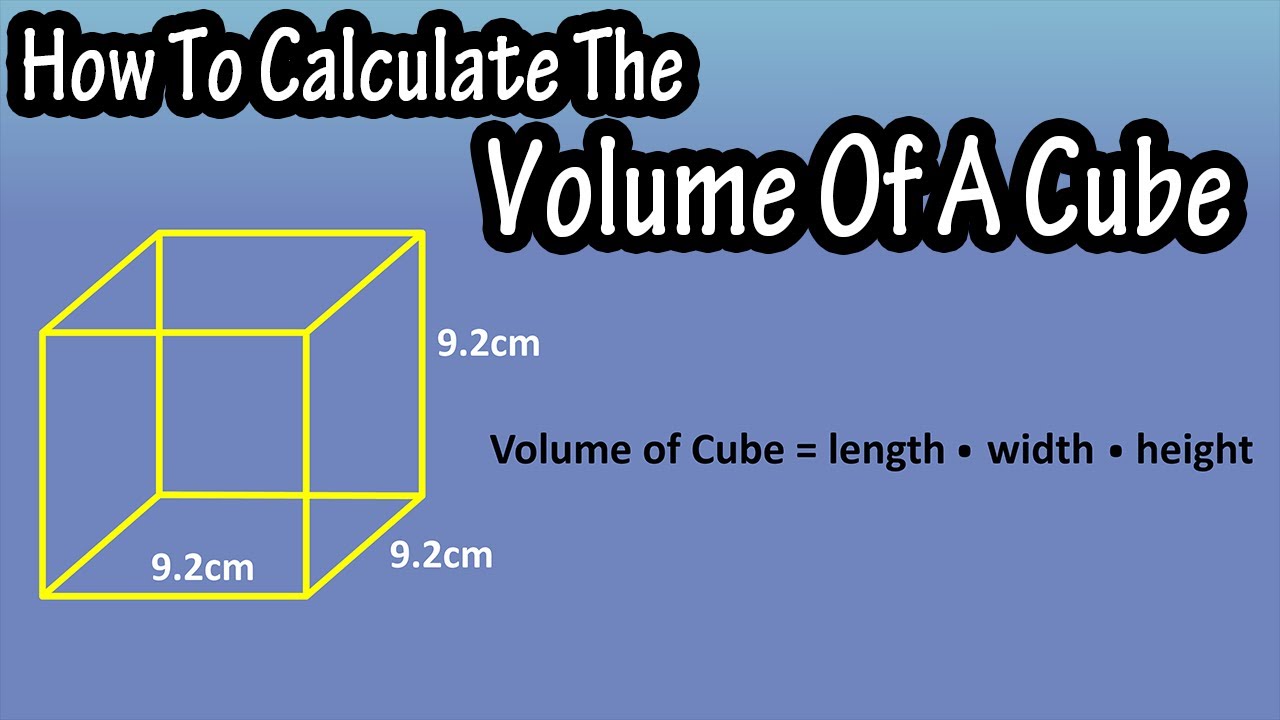 How To Calculate The Volume Of A Cube Or Box - Formula For The Volume Of A Cube Or Box Explained