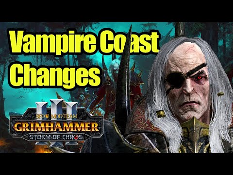 SFO Vampire Coast  Changes - Storm of Chaos - Total War Warhammer 3 - SFO Grimhammer 3 - Mod Review