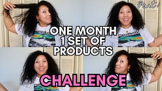 ONE MONTH, *ONLY* ONE SET OF PRODUCTS CHALLENGE - PART 1 | Ashkins Curls