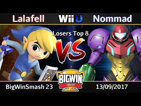 BigWinSmash 23 - Losers Top 8 - Lalafell (Toon Link) v Nommad (Samus, Link)