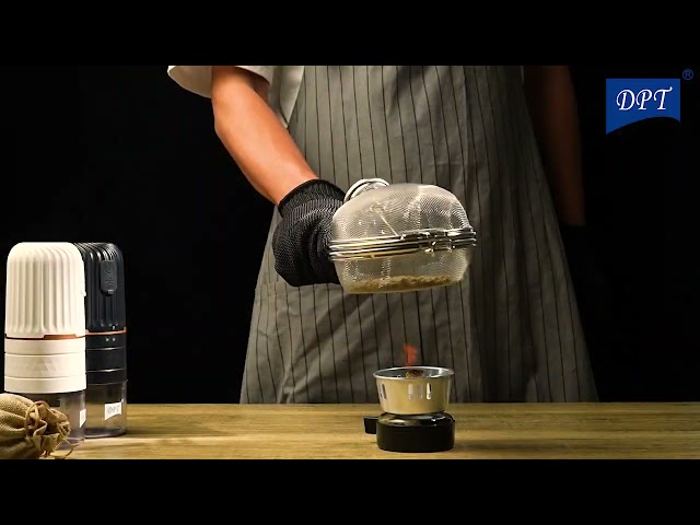 محمصة قهوة مع ميزان حرارة 33.6* 12.7* 6.4 سم- متينة ومقاومة للصدأ، تحكم دقيق في درجة التحميص، سهلة الاستخدام على مختلف المواقد،ضمان سنتان