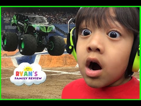 Giant Monster Truck show and pit party with children play area family fun trip