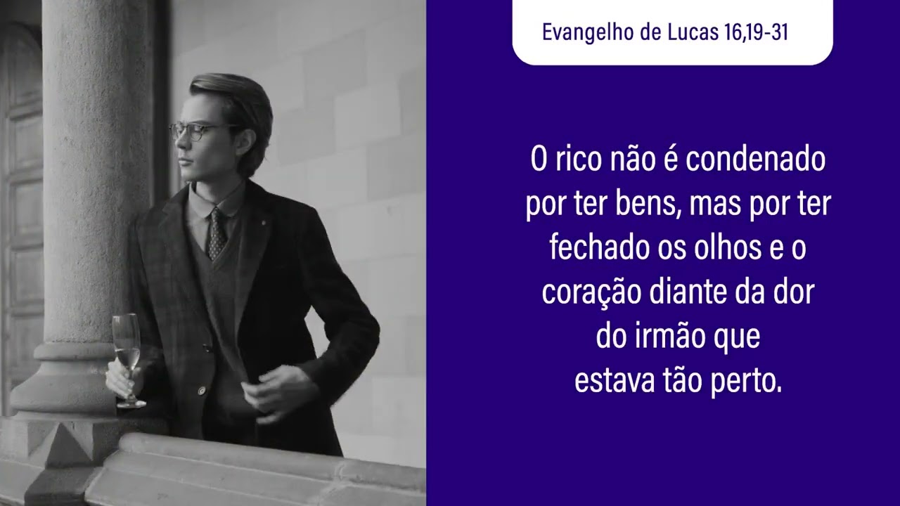 Jesus conta uma parábola em que um rico se vestia com roupas finas e elegantes...👇🏻#evangelhodeHoje