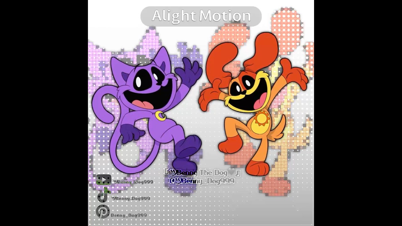 Catnap and Dogday💜🧡 •[ #alightmotion #smilingcritters #catnap #dogday #ppt #shorts ]•