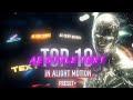 AE Level Text Effects In Alight Motion L Preset Xml