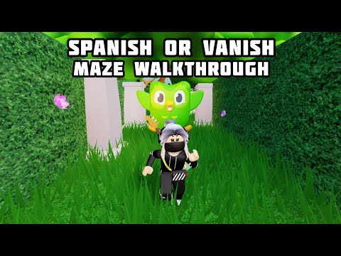 Duolingo Spanish or Vanish Maze Walkthrough | ROBLOX Duolingo Game Hub (EVENT)