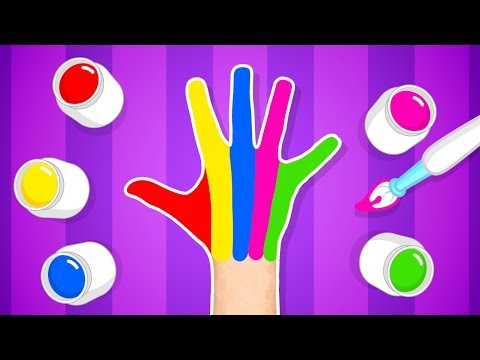 Pintando a Mão com a Família dos Dedos Coloridos 1 🖐️🌈 | Aprendendo com Um Herói do Coração ❤️
