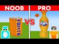 NOOB vs PRO: FANTA SODA HOUSE Build Challenge in Minecraft
