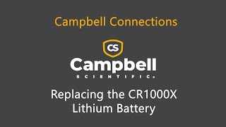 replacing the cr1000x lithium battery