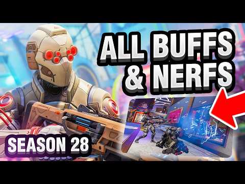 All Buffs & Nerfs Season 28 - Fuse & Catalyst Buffed + Hardlight Additions Explained