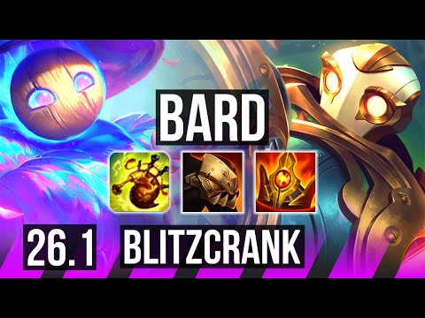 BARD & Jinx vs BLITZCRANK & Jhin (SUP) | Good KDA: 4/1/26 | EUW Grandmaster | 26.1