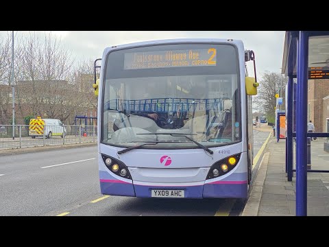 First Solent ADL Dart/ADL Enviro 200 44916 (YX09 AHC) on Route 2 to Paulsgrove
