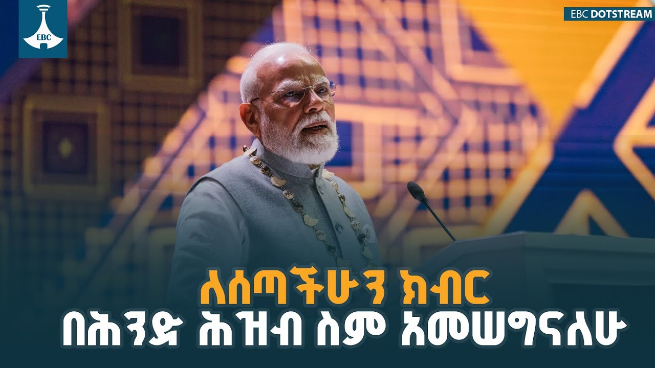 የህንዱ ጠቅላይ ሚኒስትር ናሬንድራ ሞዲ በአዲስ ኢንተርናሽናል ኮንቬንሽን ማዕከል በ?